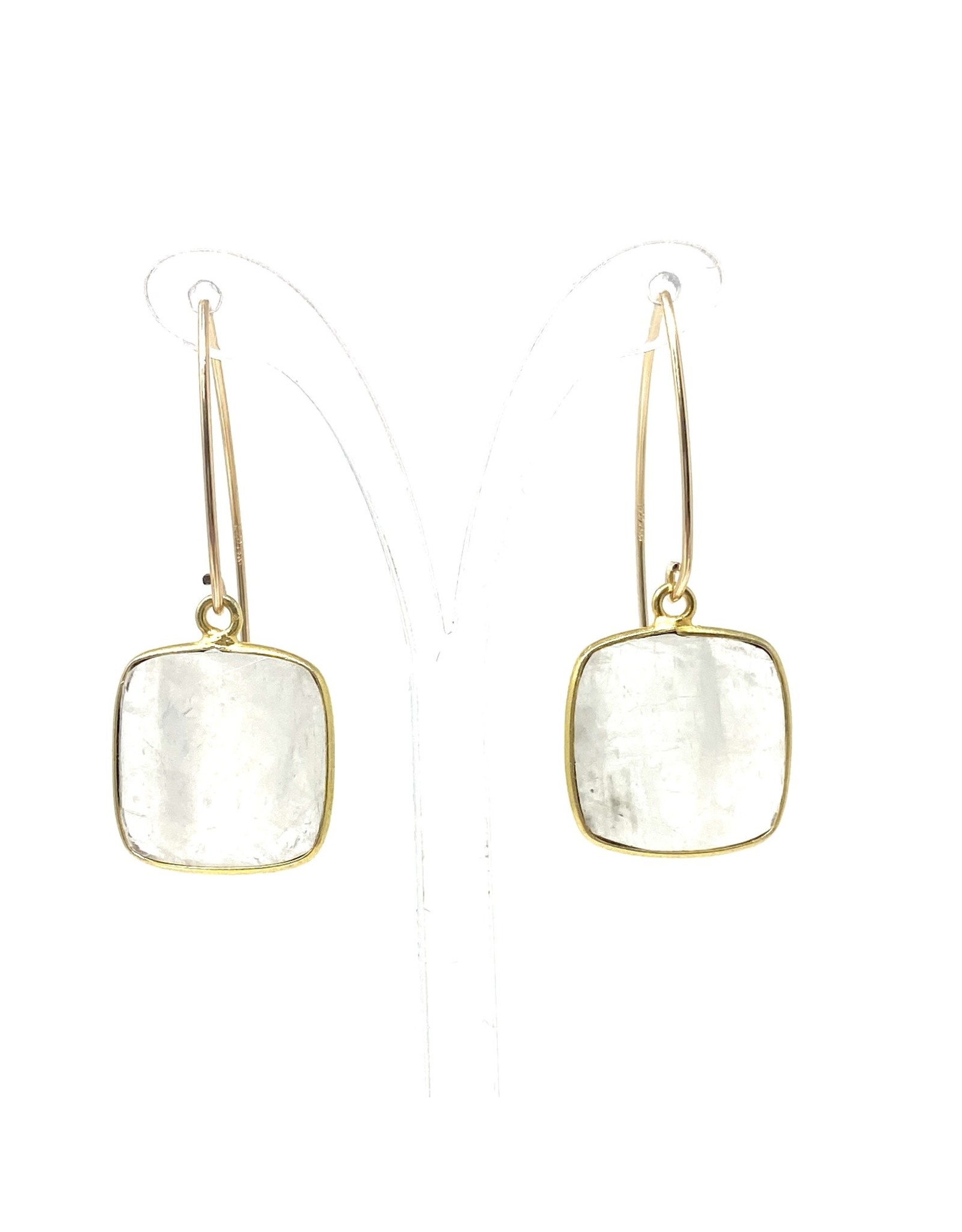 Purity Square Rnbw Moonstone Earrings