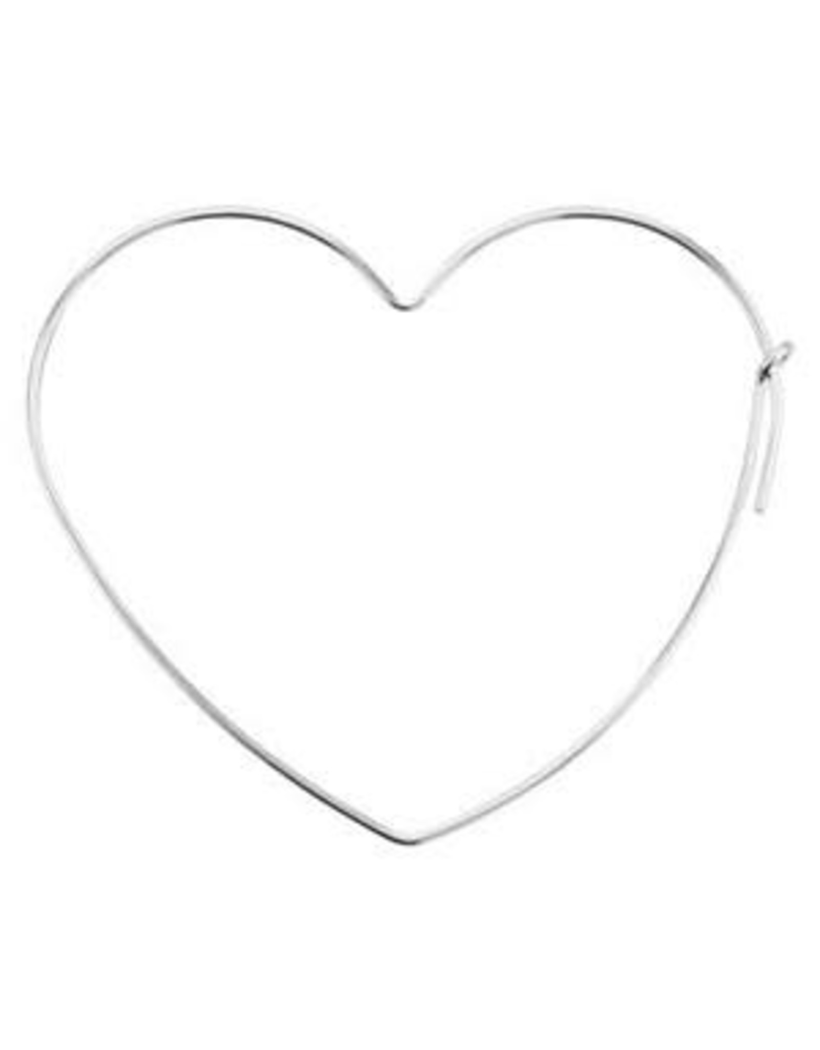 Sterling Heart Hoop Earrings