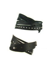Faux Leather Stud Wrap Bracelet