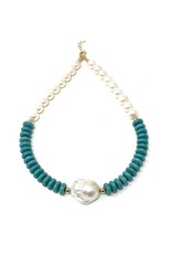 Baroque Pearl & Disc Turquoise