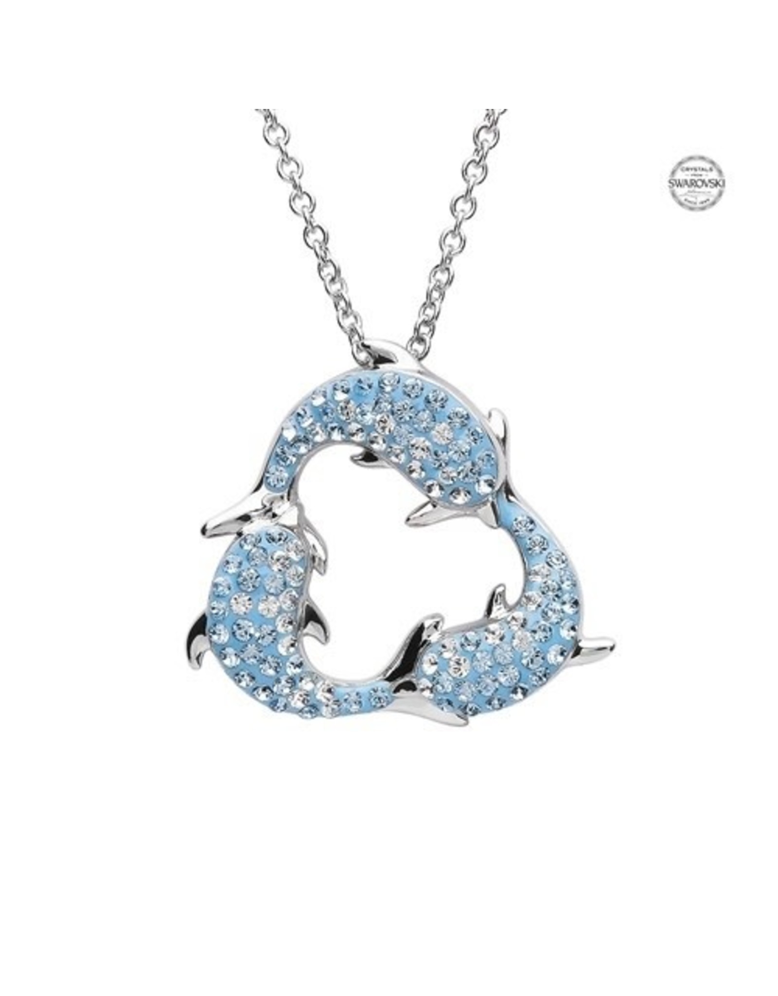 Ocean Jewelry Aqua SW Triple Dolphin Necklace