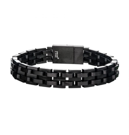 Inox Black Plated Steel Link Bracelet