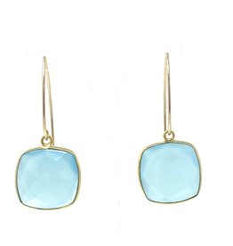 Purity Square Chalcedony Earrings