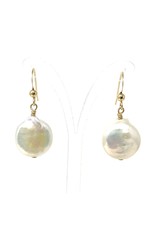 Coin Pearl GF French Hook Earrings