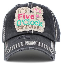KB Ethos Black Five O'Clock Hat