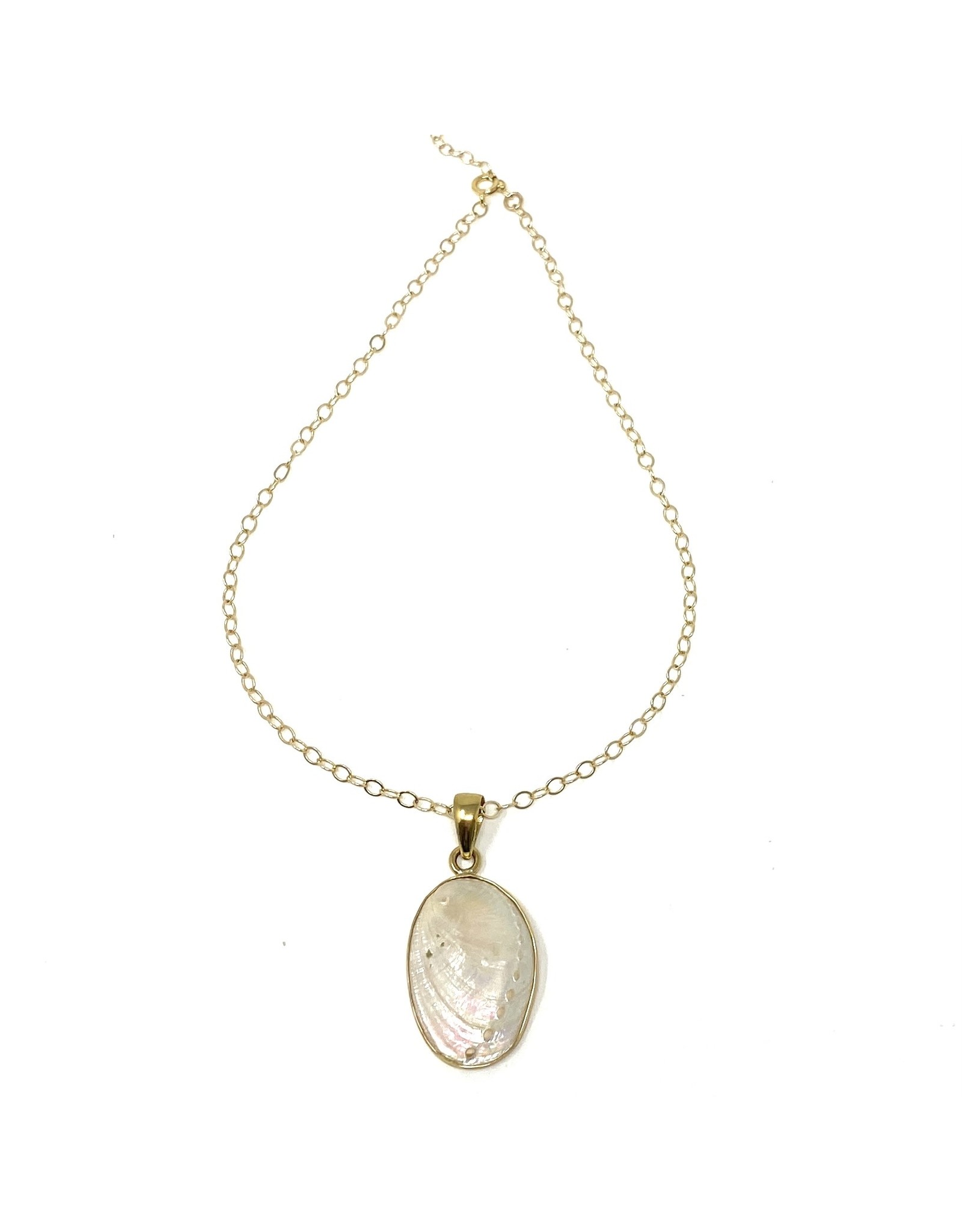 Charles Albert GF Cable Chain & Abalone Shell Necklace