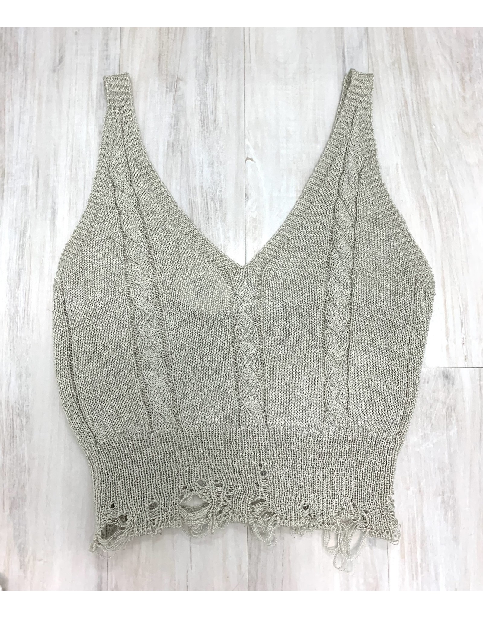Distressed Out Crop Sweater