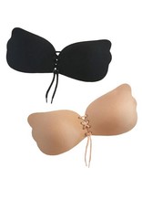 Lace-Up Silicone Adhesive Bra