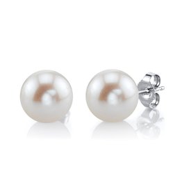 12.5-13mm White Pearl Studs