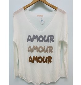 White Amour Sweater