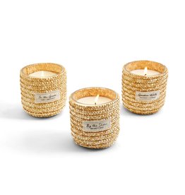 Straw Lidded Basket Candle Patchoulie & Currant
