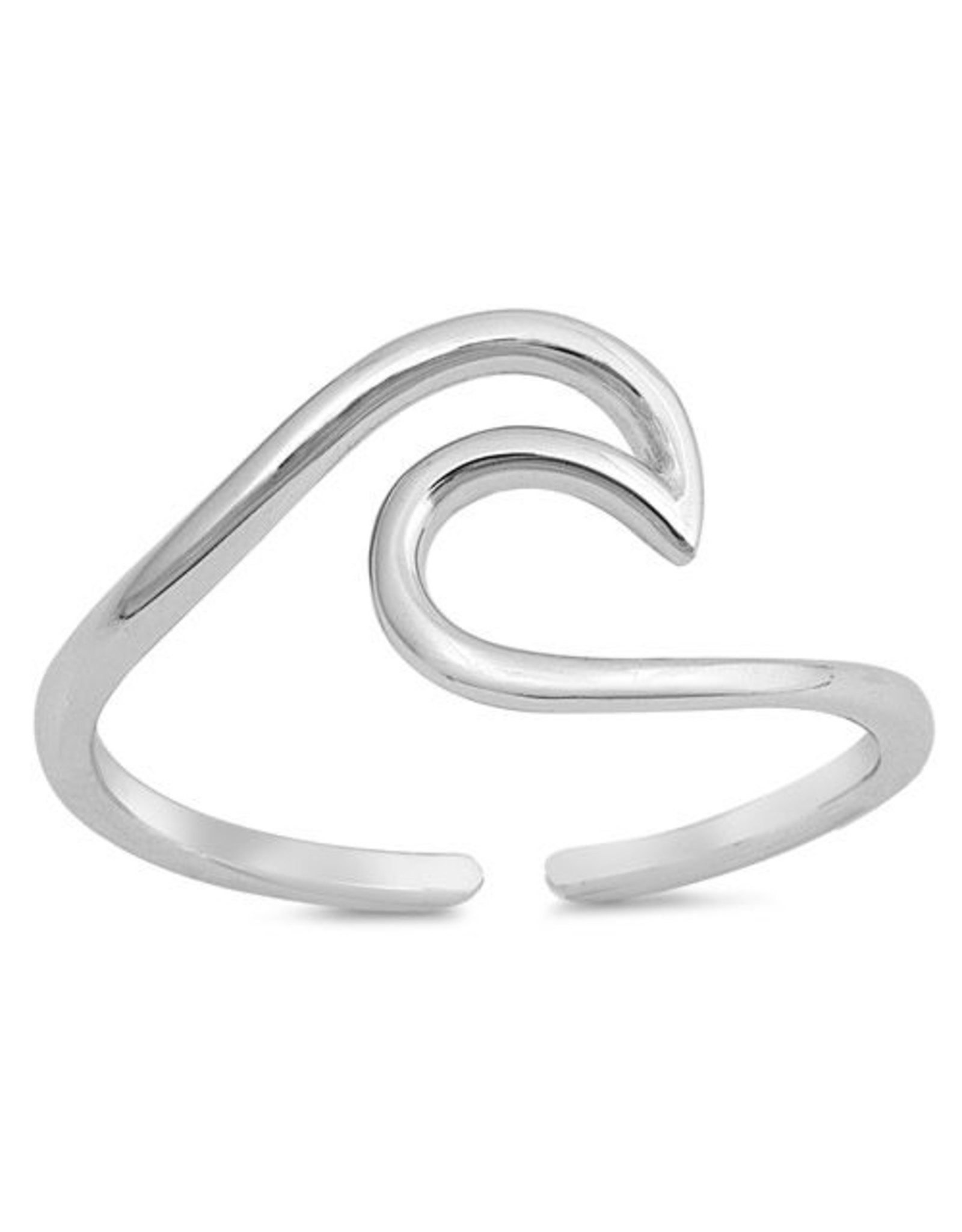 Sterling Wave Toe Ring