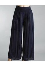 Navy Silk Lined Pants