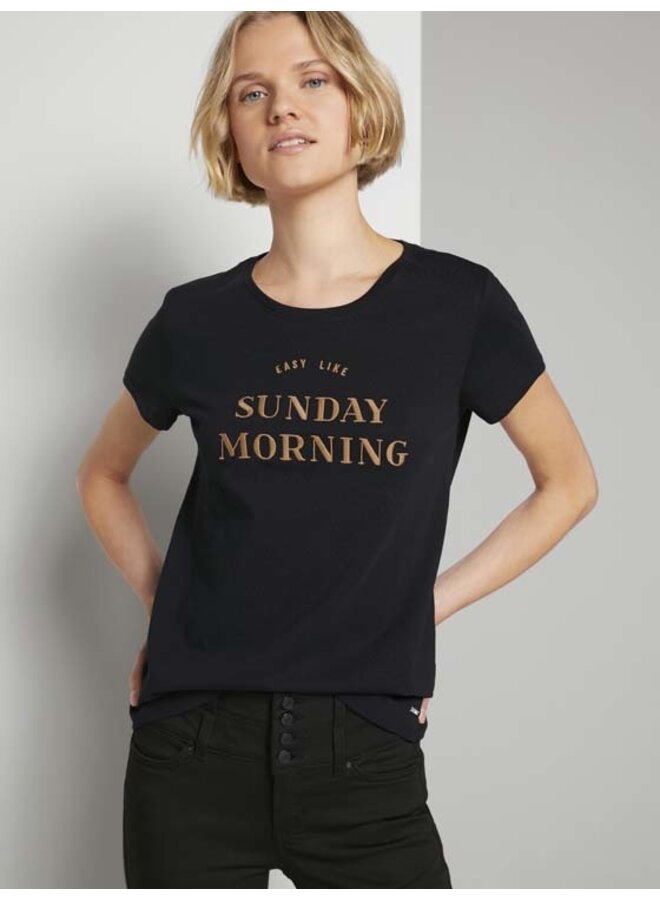T-SHIRT ''SUNDAY MORNING'' NOIR