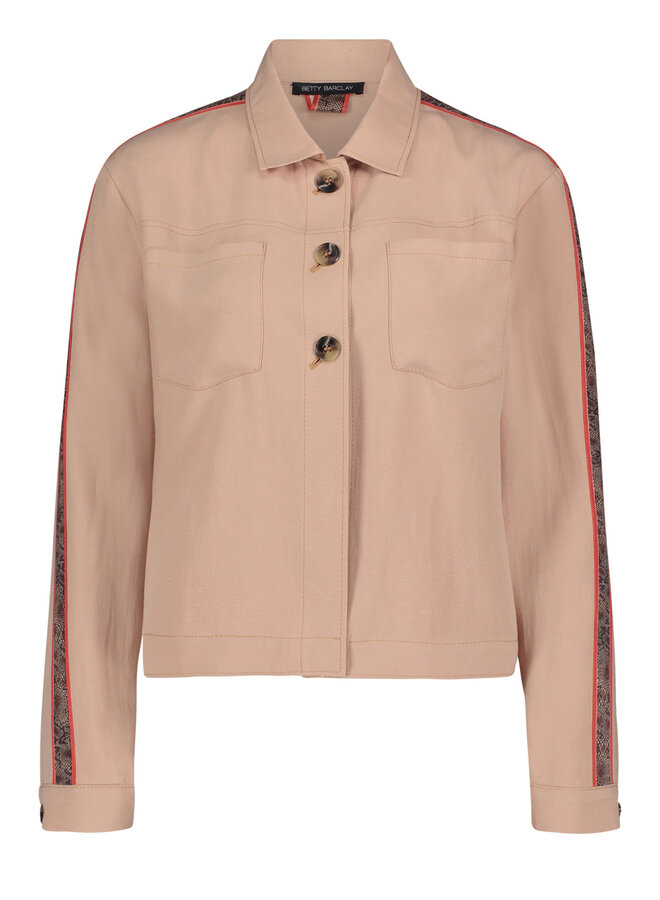 BEIGE LINEN/VISCOSE JACKET