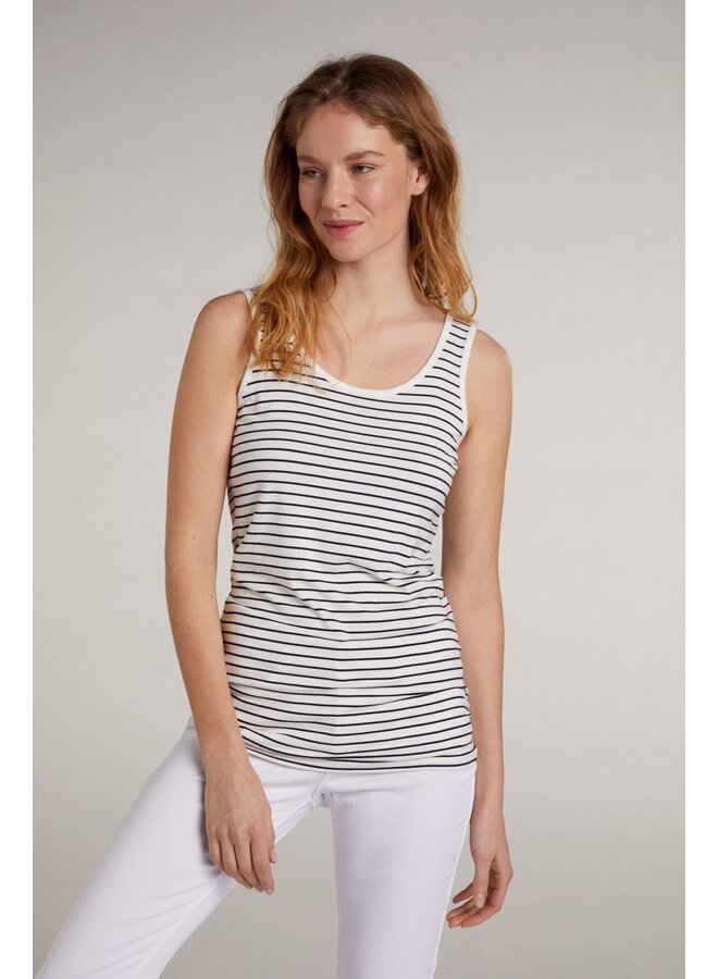 WHITE/BLUE STRIPED CAMI