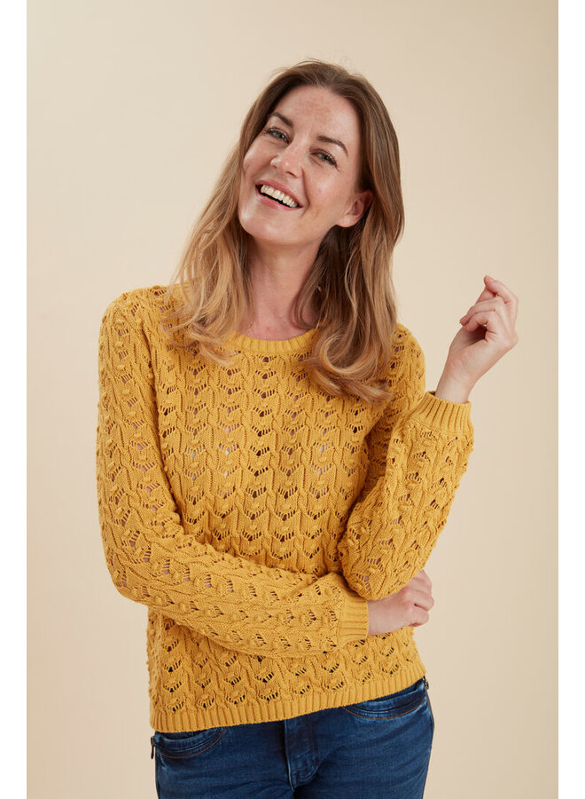 PULL AJOURÉ "KNOT" OCRE