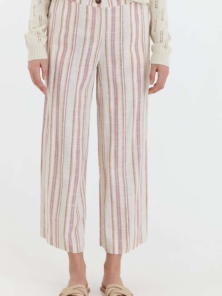 BYOUNG PANT. STRIPED LINEN DENANNA MULTI