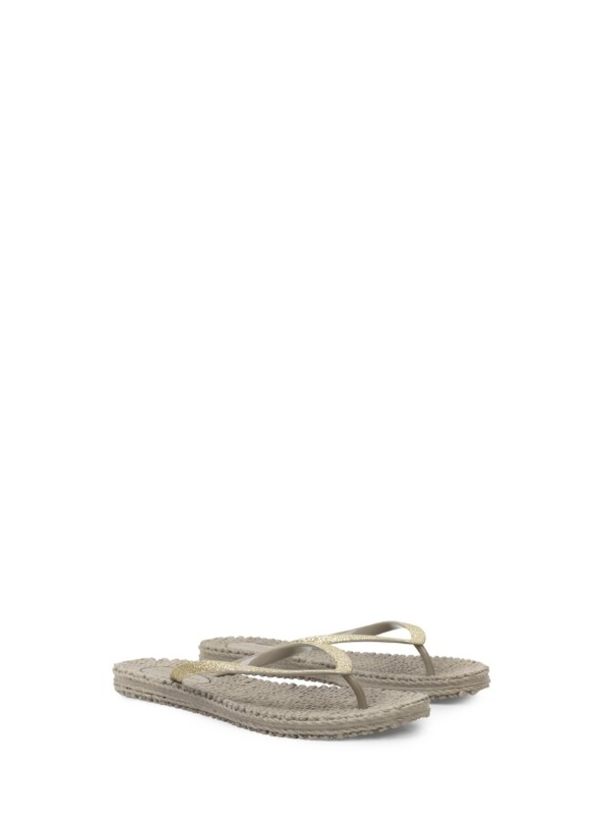 BEIGE SHINING FLIPFLOP