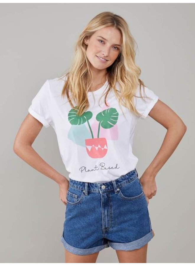 T-SHIRT "PLANTE" BLANC