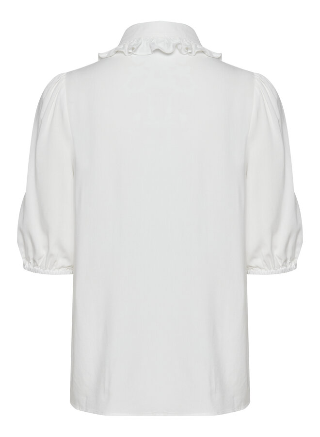 WHITE SHIRT WITH CLAUDINE COLLAR
