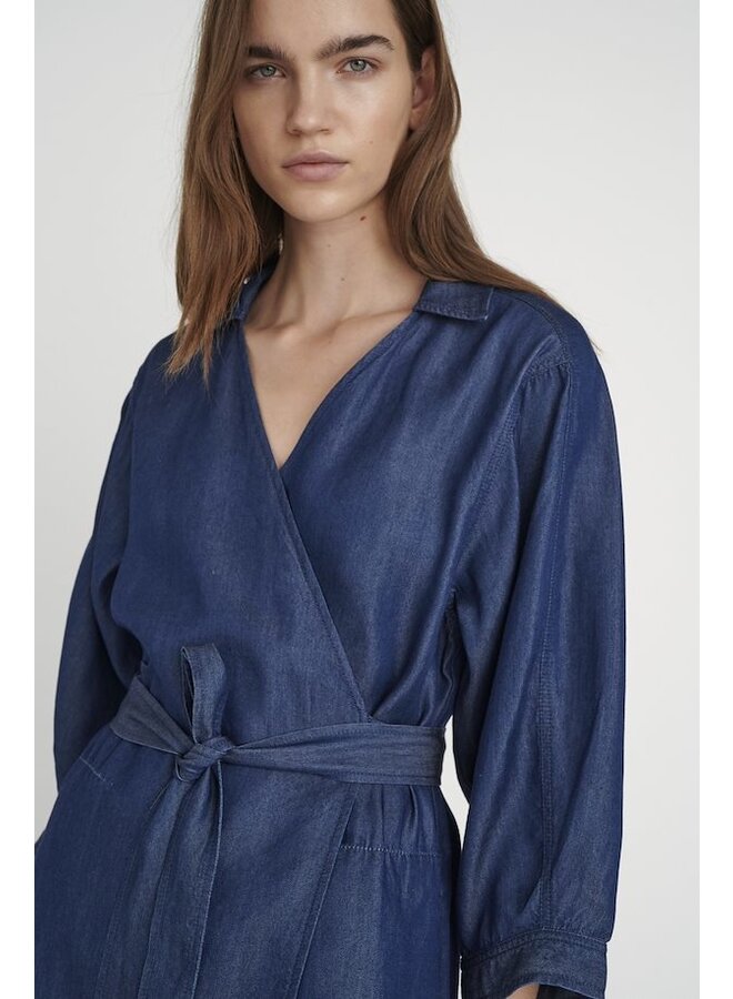 GAZIN JEANS WRAP DRESS