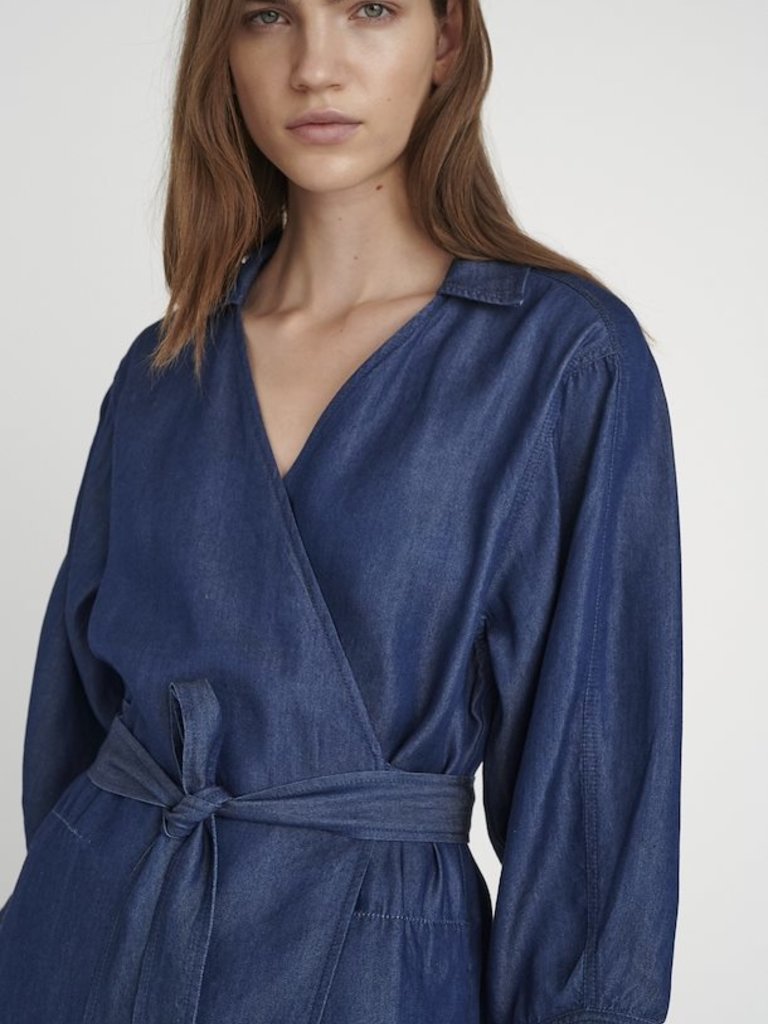 GAZIN JEANS WRAP DRESS - Cajodi
