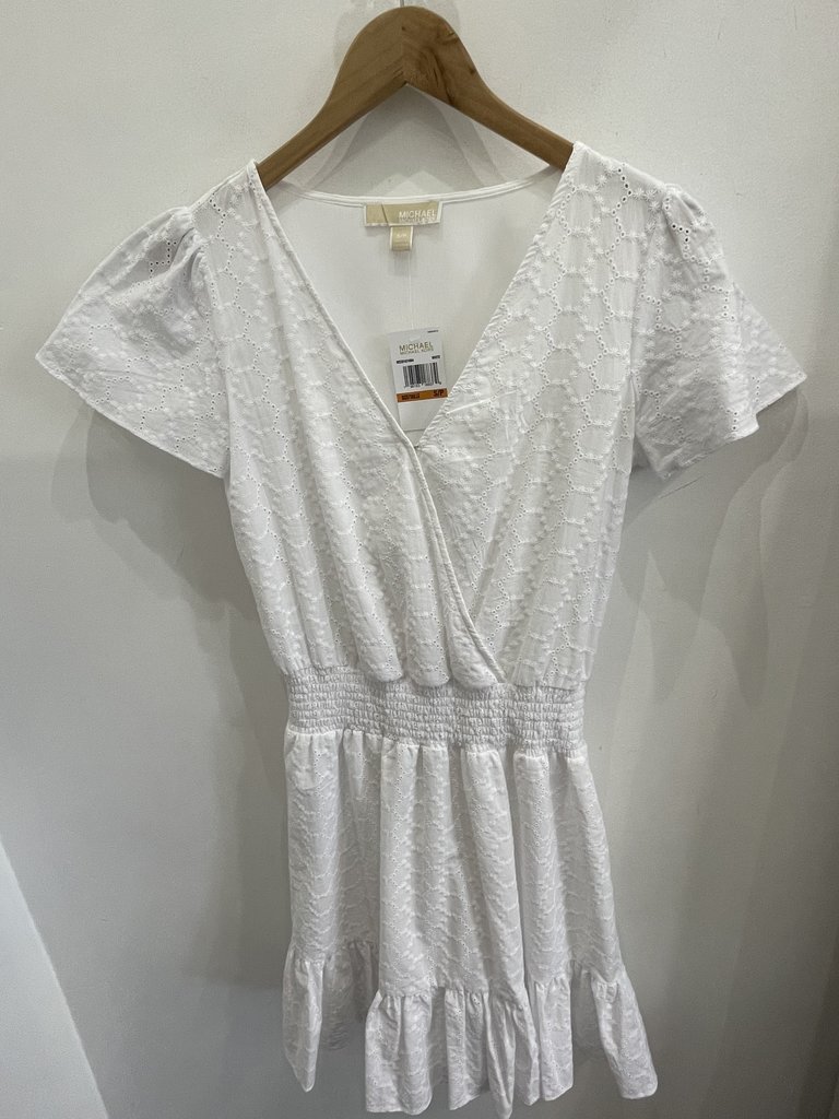 Michael Kors ROBE BRODERIE ANG. BLANCHE