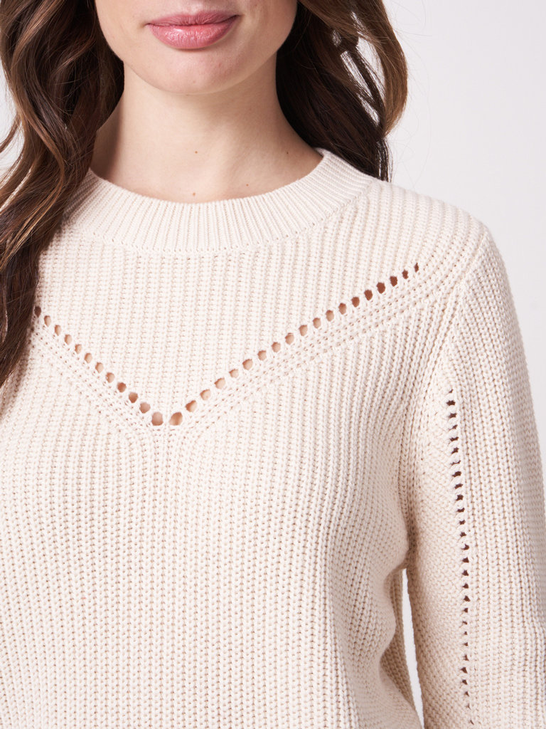 REPEAT IVORY KNIT SWEATER