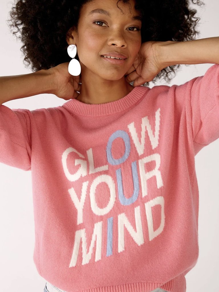 OUI PULL "GLOW YOUR MIND" ROSE
