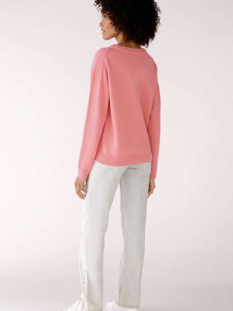OUI  "GLOW YOUR MIND" PINK SWEATER