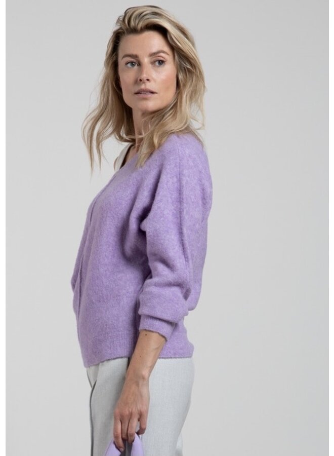 LILAC FRONT TAILORED SWEATER