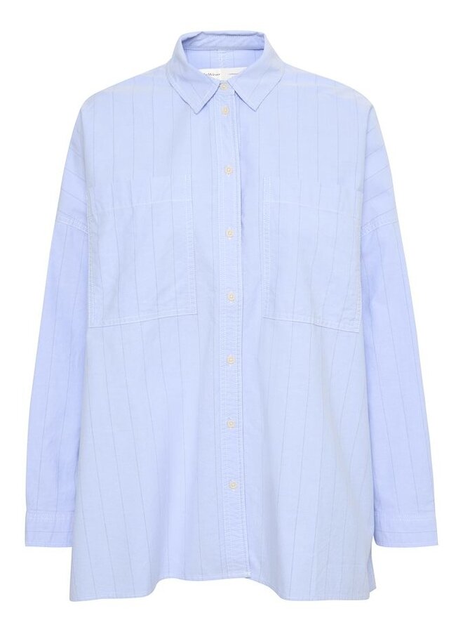 MARINA BLUE COTTON BLOUSE