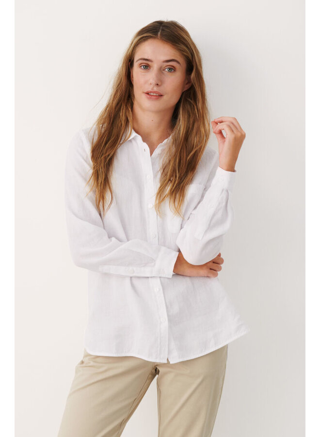 KIVAS WHITE LINEN BLOUSE