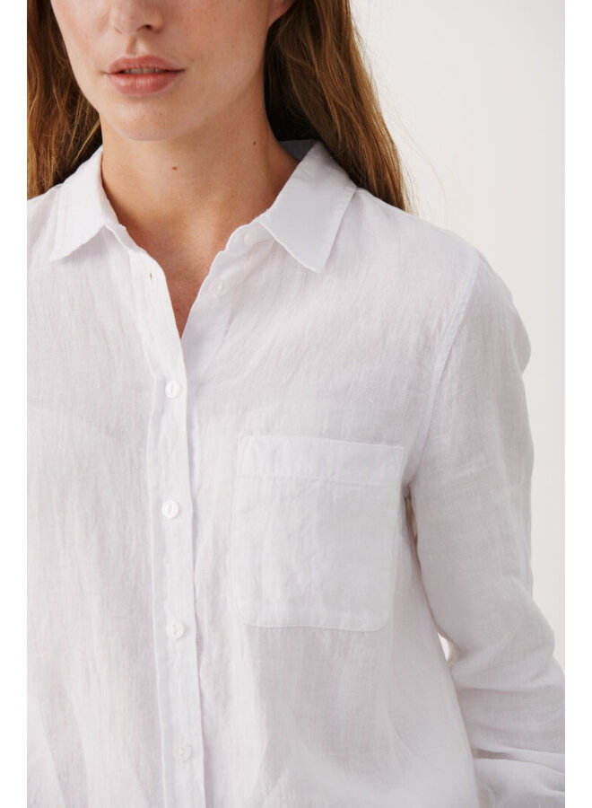 KIVAS WHITE LINEN BLOUSE