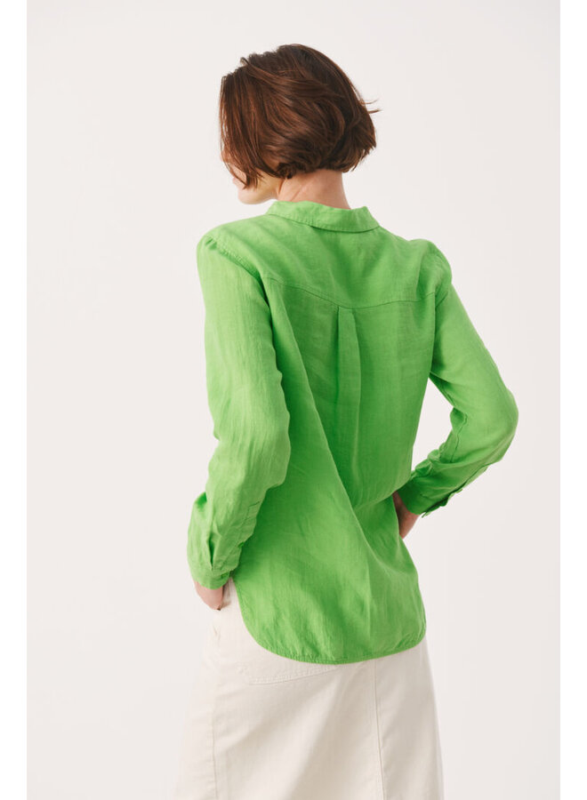 KIVAS GREEN LINEN BLOUSE