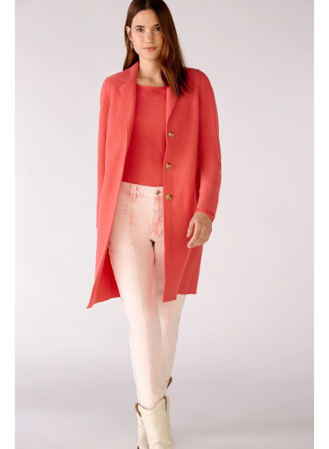 MANTEAU DE LAINE FUSHIA