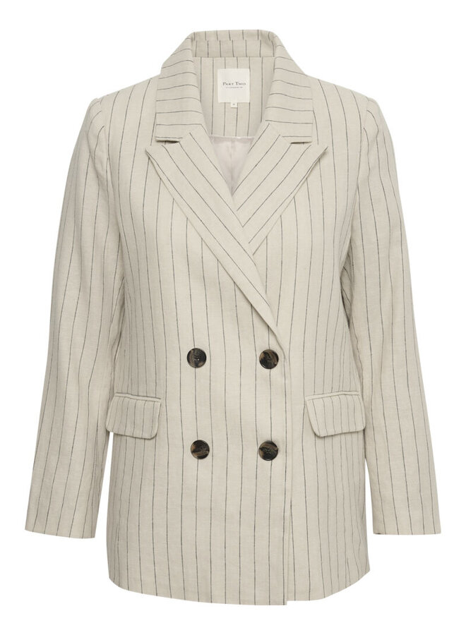 SINE OATMEAL STRIPED BLAZER