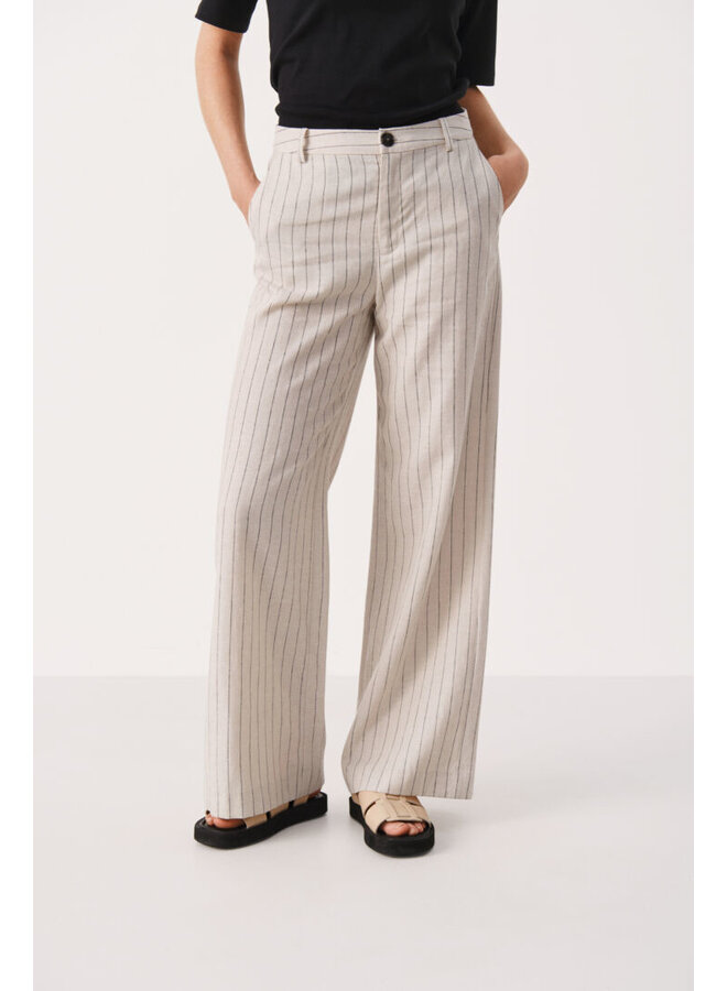 NINNES OAT STRIPED TROUSERS