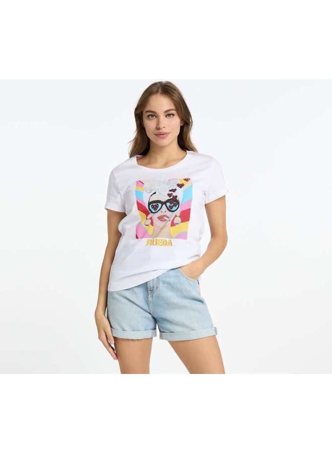 POP ART WOMEN WHITE T-SHIRT