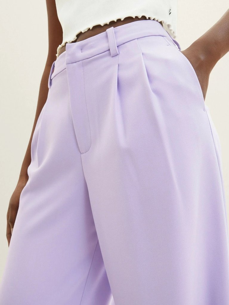 TOM TAILOR WIDE LEG LILAC TROUSERS