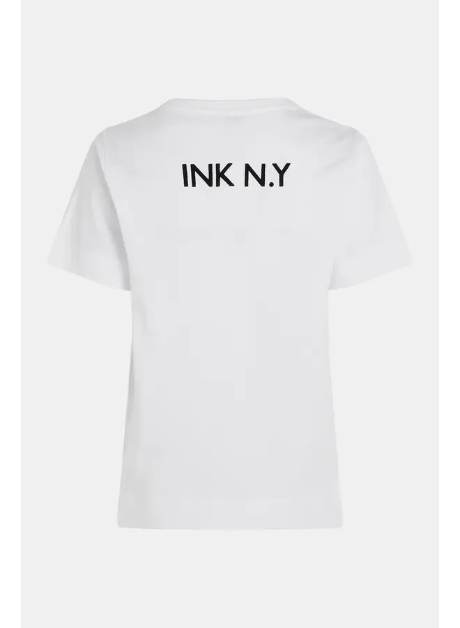 "PENN& INK" WHITE LOGO T-SHIRT