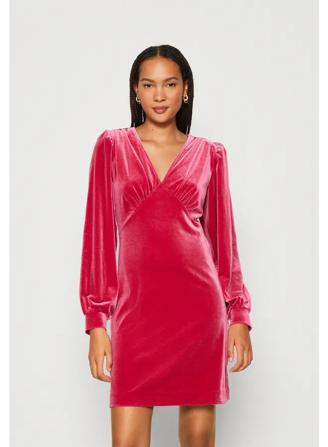 PERLINA PINK VELVET DRESS