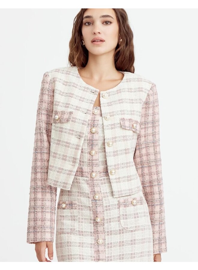 PINK/IVORY TWEED JACKET