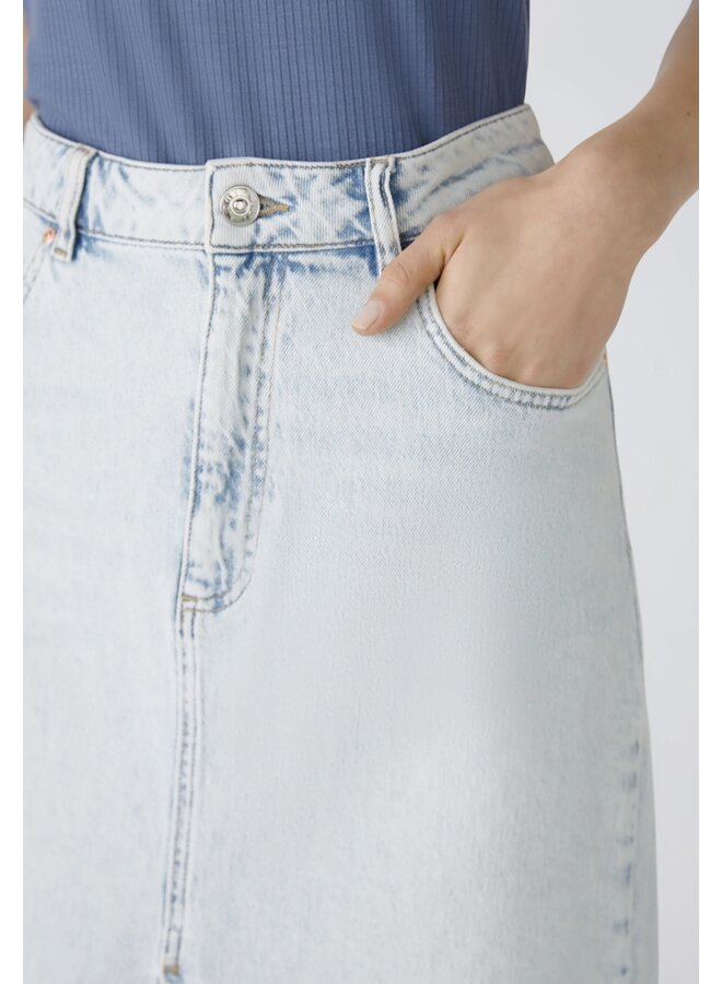 JUPE JEANS LONGUE BLEU