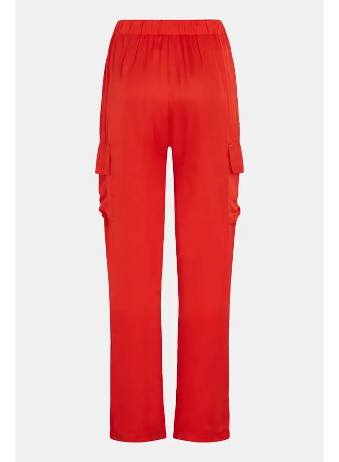 SATIN CORAL TROUSERS