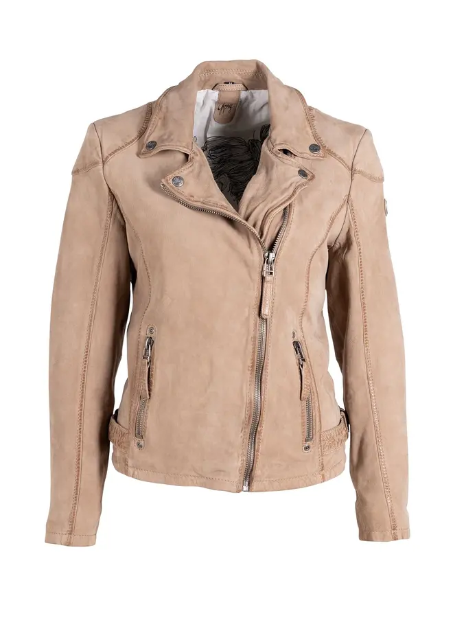 JACKET CUIR KARYN BEIGE CAJODI