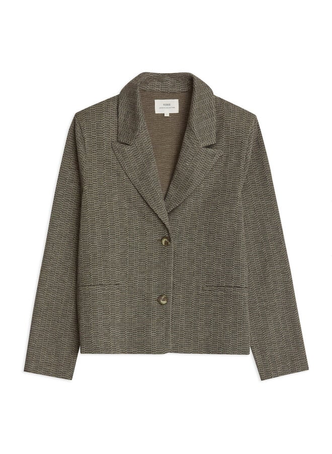 BLACK AND BEIGE BLAZER