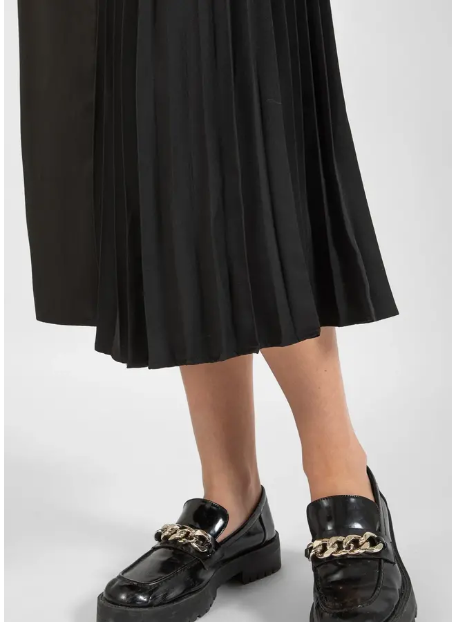 JUPE PLISSÉE/CEINTURE NOIRE