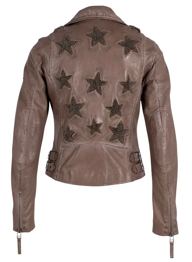 JACKET CUIR CHRISTY ÉTOILES